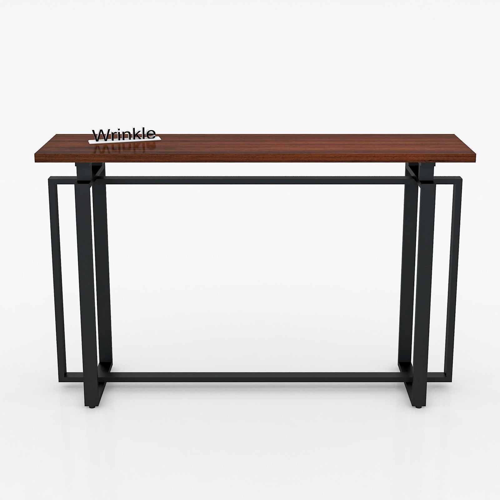 Sheesham Wood Console Table With Black Frame Metal - Furnishiaa -  -